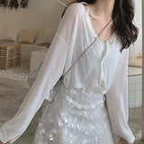 ショートシアーカーディガン