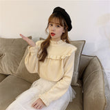 フロントフリルリブトップス