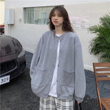 クルーネックシンプルカーディガン