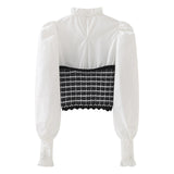 フリルネックビスチェ&タイトスカート