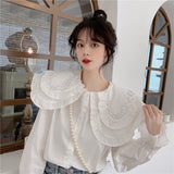 ダブルカラービジューブラウス