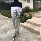 デザインハーフリブニットトップス