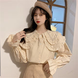 ダブルカラービジューブラウス