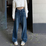 スムースダメージワイドデニム