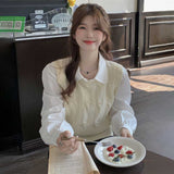 パールニットベスト&シャツSET