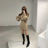 クロップドニット&ワンピースSET