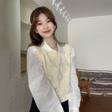 パールニットベスト&シャツSET