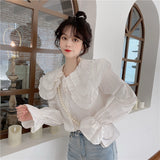 ダブルカラービジューブラウス