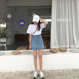 デニムタイトスカート