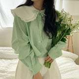 ビッグラペルストライプシャツ