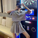 クロップドトップス&ショートパンツSET