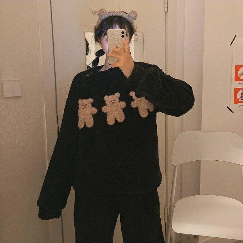 トリオベアもこもこルームウェア