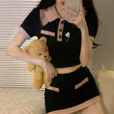 ハートチャームガーリーポロトップス