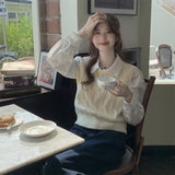 パールニットベスト&シャツSET