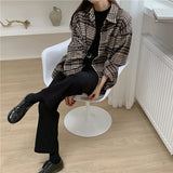 ブラウンカラーチェックシャツ