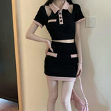 ハートチャームガーリーポロトップス