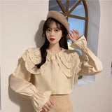 ダブルカラービジューブラウス