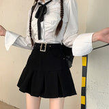 コーデュロイベルトプリーツスカート