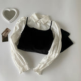 ベロアワンピース&ティアードシャツSET