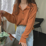 金ボタンフラジールカーディガン