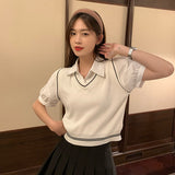 スクールニットベストトップス