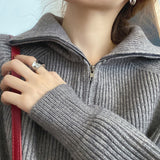 ナチュラルリブジップパーカー