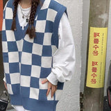 チェッカーズニットベスト