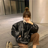 ブラックレザーフライトジャケット