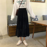 プリーツティアードロングスカート