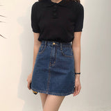 デニムタイトスカート