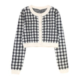 カラーギンガムショートカーディガン