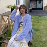 クルーネックシンプルカーディガン