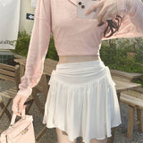 シフォンレイヤードミニスカート