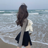 スリムカーディガン&ビッグリボンキャミソールSET