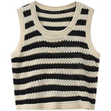 モノクロボーダーベスト&レイヤードスカートSET