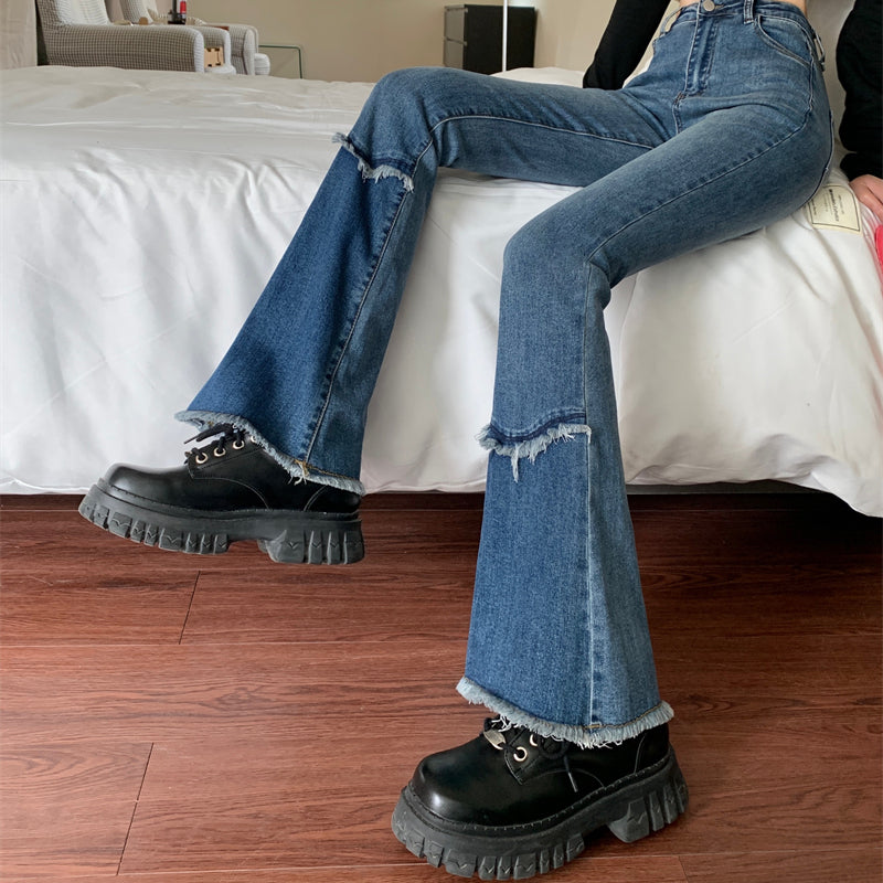 カットオフダメージフレアデニム