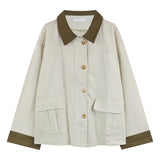 バイカラーシャツジャケット