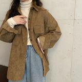 メンズライクコーデュロイシャツ