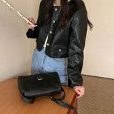 ノーカラーレザージャケット