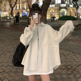 ビッグオーバーコーデュロイシャツ