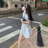 デニムビスチェ&ティアードワンピースSET