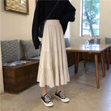 プリーツティアードロングスカート