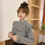 フロントフリルリブトップス