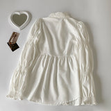 ベロアワンピース&ティアードシャツSET