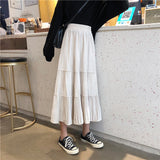 プリーツティアードロングスカート