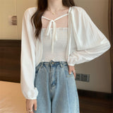 フェミニンパフボレロトップス