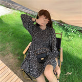 小花シフォンワンピース