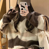 モカグラデーションニット