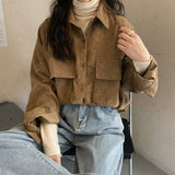 メンズライクコーデュロイシャツ