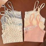 クロップドレースキャミソール